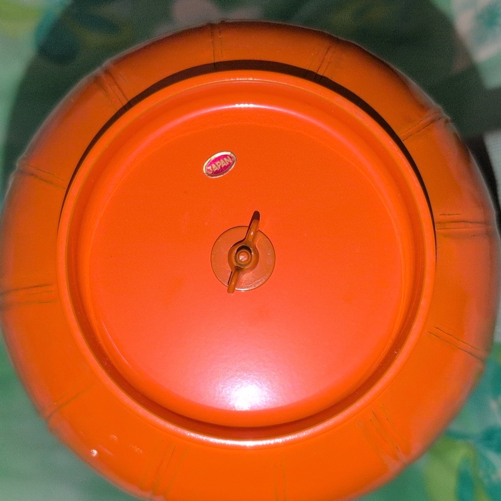 1960s Flower Power Tulip Mugs with Orange Mug Tree And Bowl Made In Japan - Picture 7 of 8